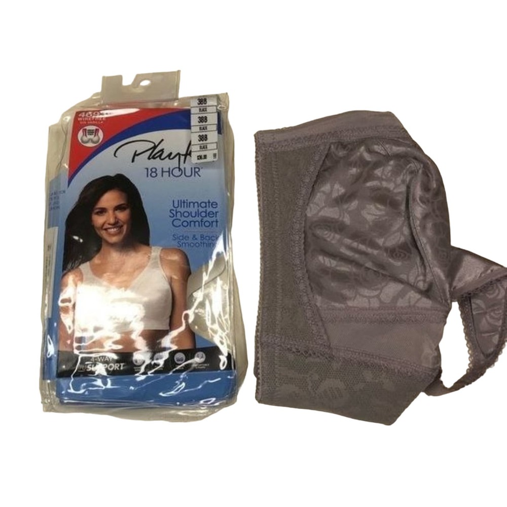 Playtex 18h Ultimate Shoulder Comfort Wireless bra 38B grey